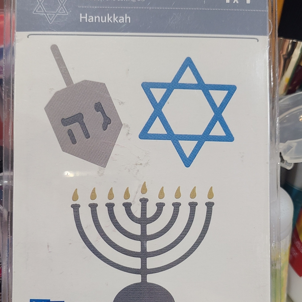 QuicKutz Hanukkah with Menorah and Star of David Cutting Die And Emboss 4 X 4